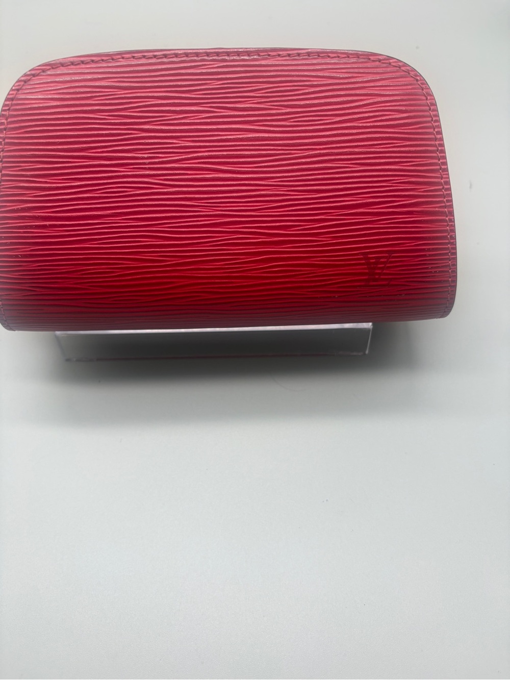 Louis Vuitton Red Epi Leather Dauphine PM Cosmetic Pouch Vintage